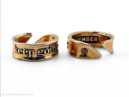 Sigue adelante Recuerda Anillo Ajustable