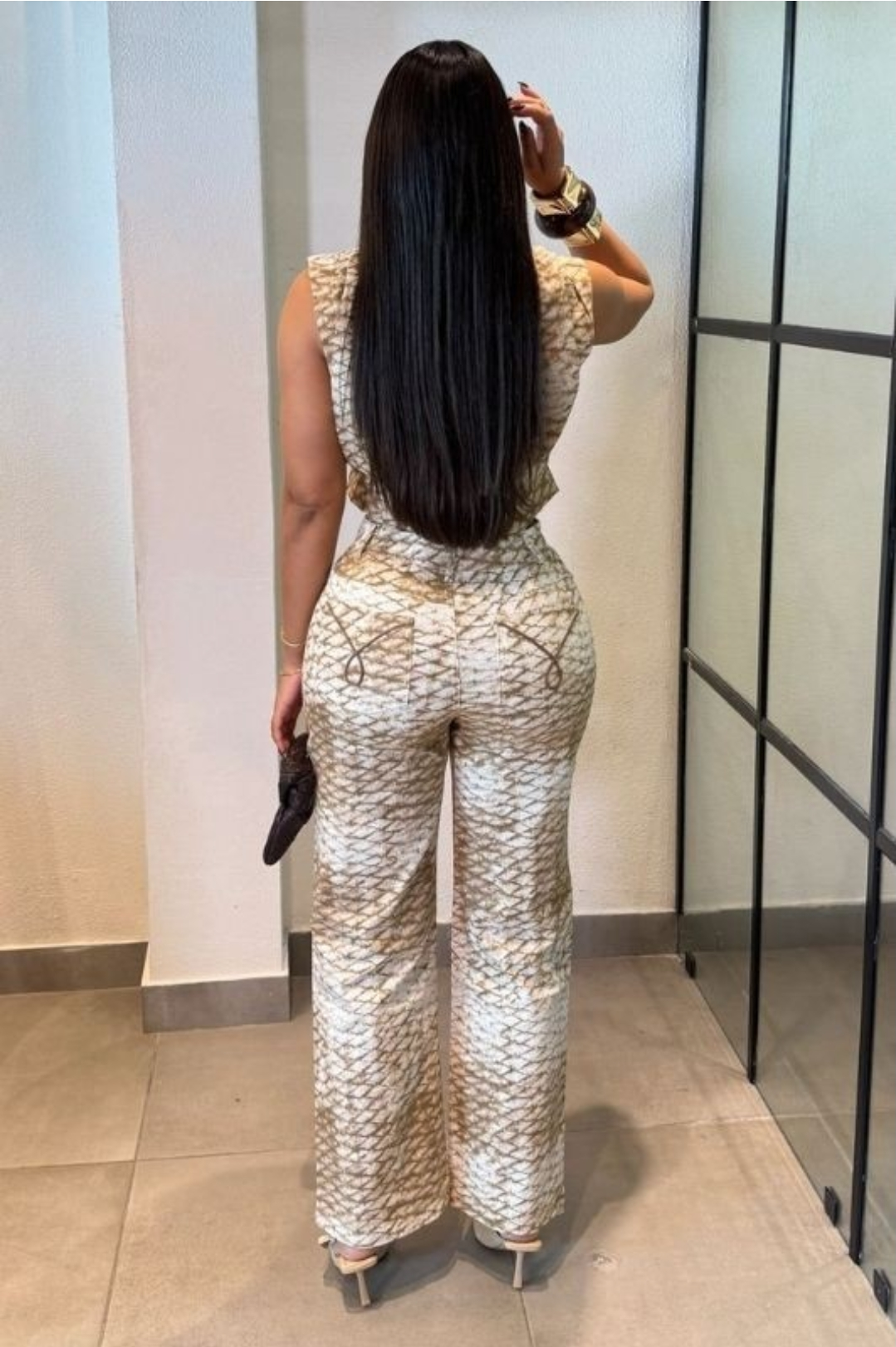 ✨ Set Dos Piezas Estampado Beige & Camel