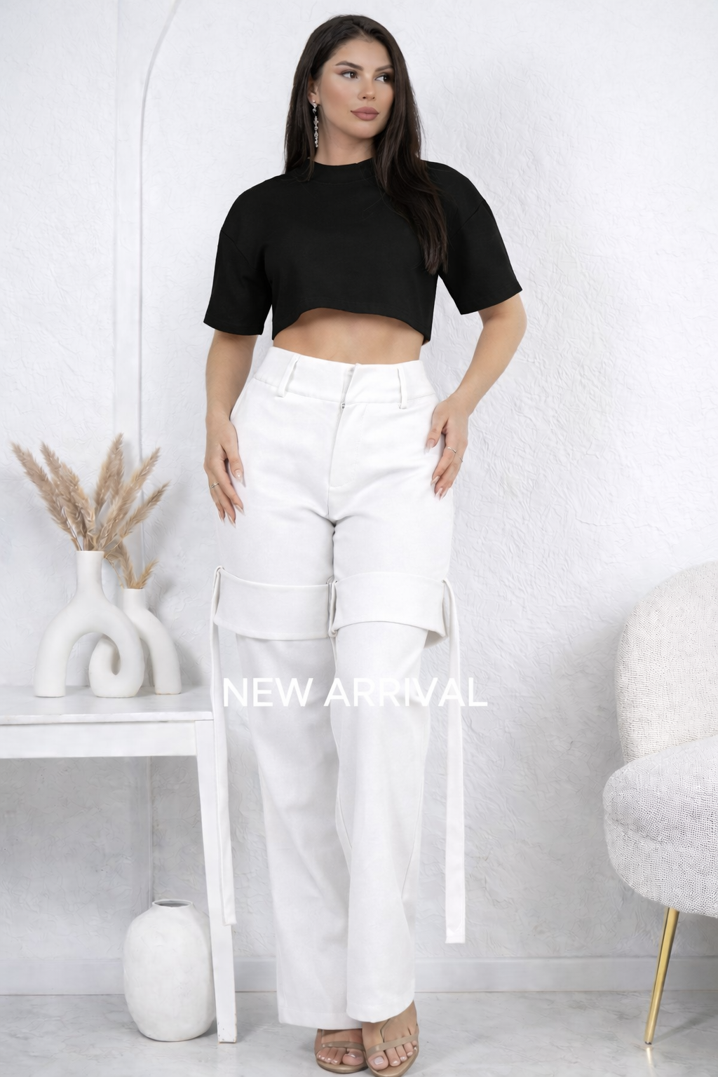 Mock Neck Crop Essential | Camisa Crop Moderna para Mujer .
--