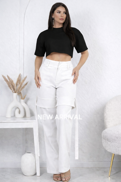 Mock Neck Crop Essential | Camisa Crop Moderna para Mujer .
--