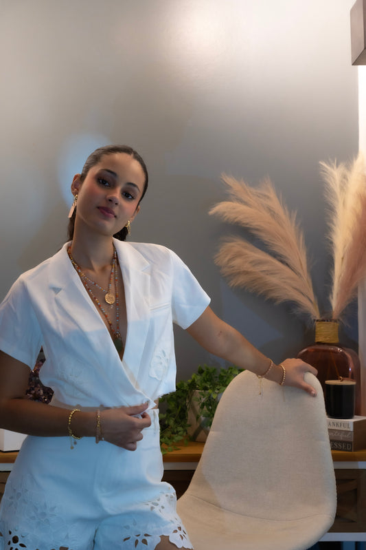 ✨ Set Blazer Crop + Short Bordado – Lucky Vida Boutique ✨